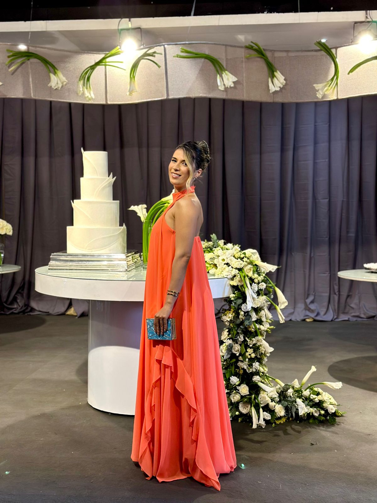 Vestido Erica Coral - Sampaio Atelier Teresina