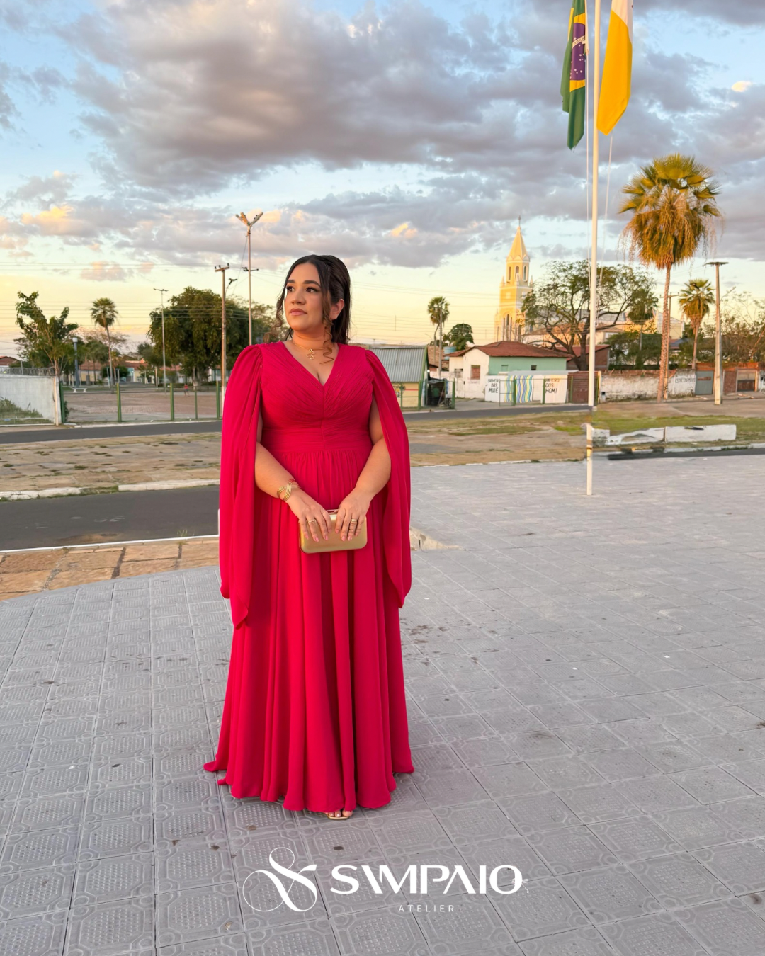 Vestido Lara Rosa - Sampaio Atelier Teresina