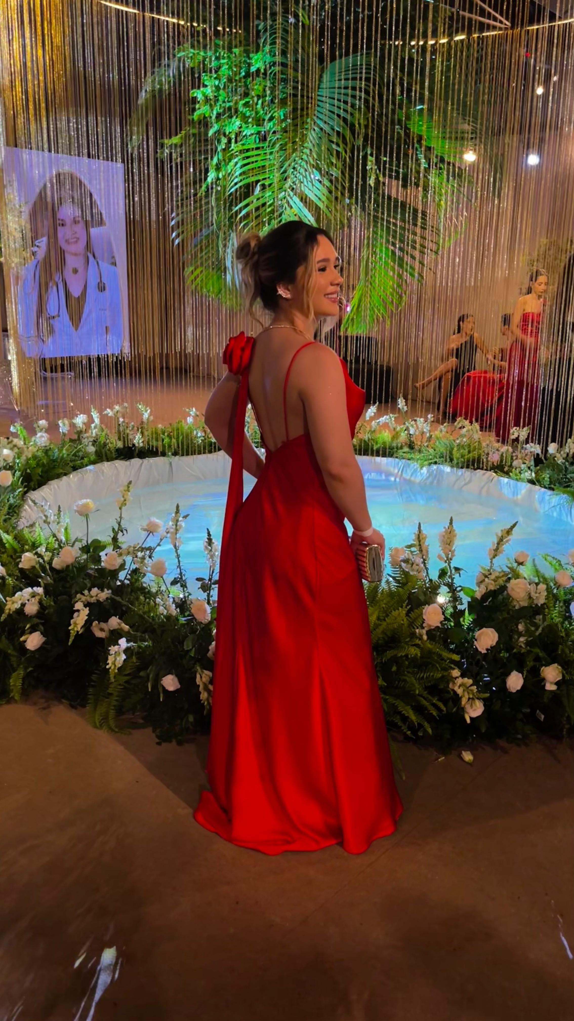 Vestido Nicole Vermelho - Sampaio Atelier Teresina