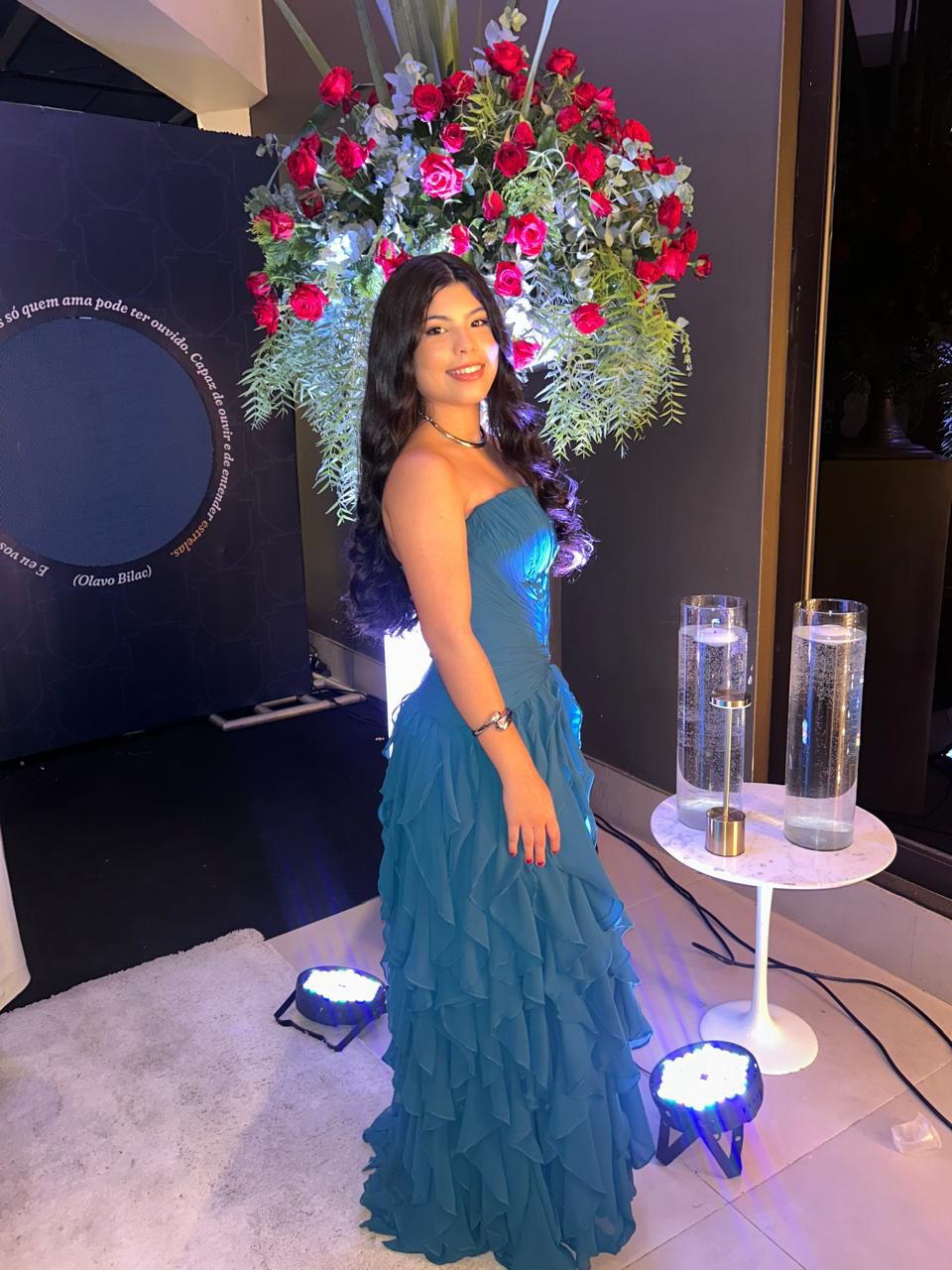 Vestido Ana Paula Petróleo - Vestido para festa - Sampaio Atelier Teresina