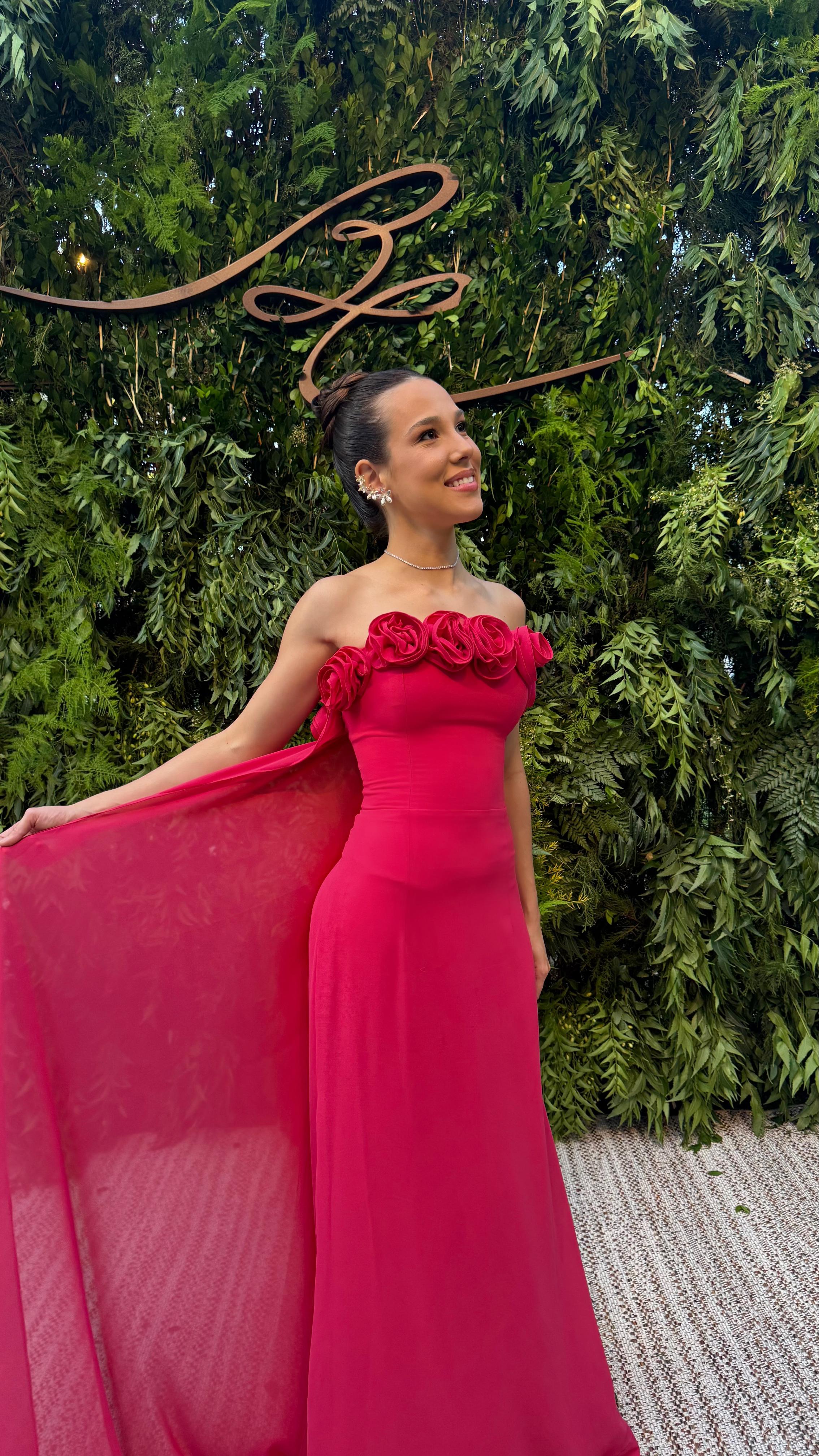 Vestido Flores Rosa - Foto 2