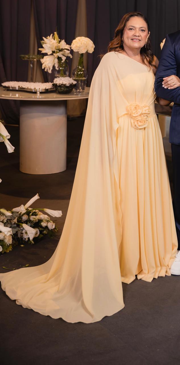 Vestido Carmen Amarelo - Vestido para festa - Sampaio Atelier Teresina