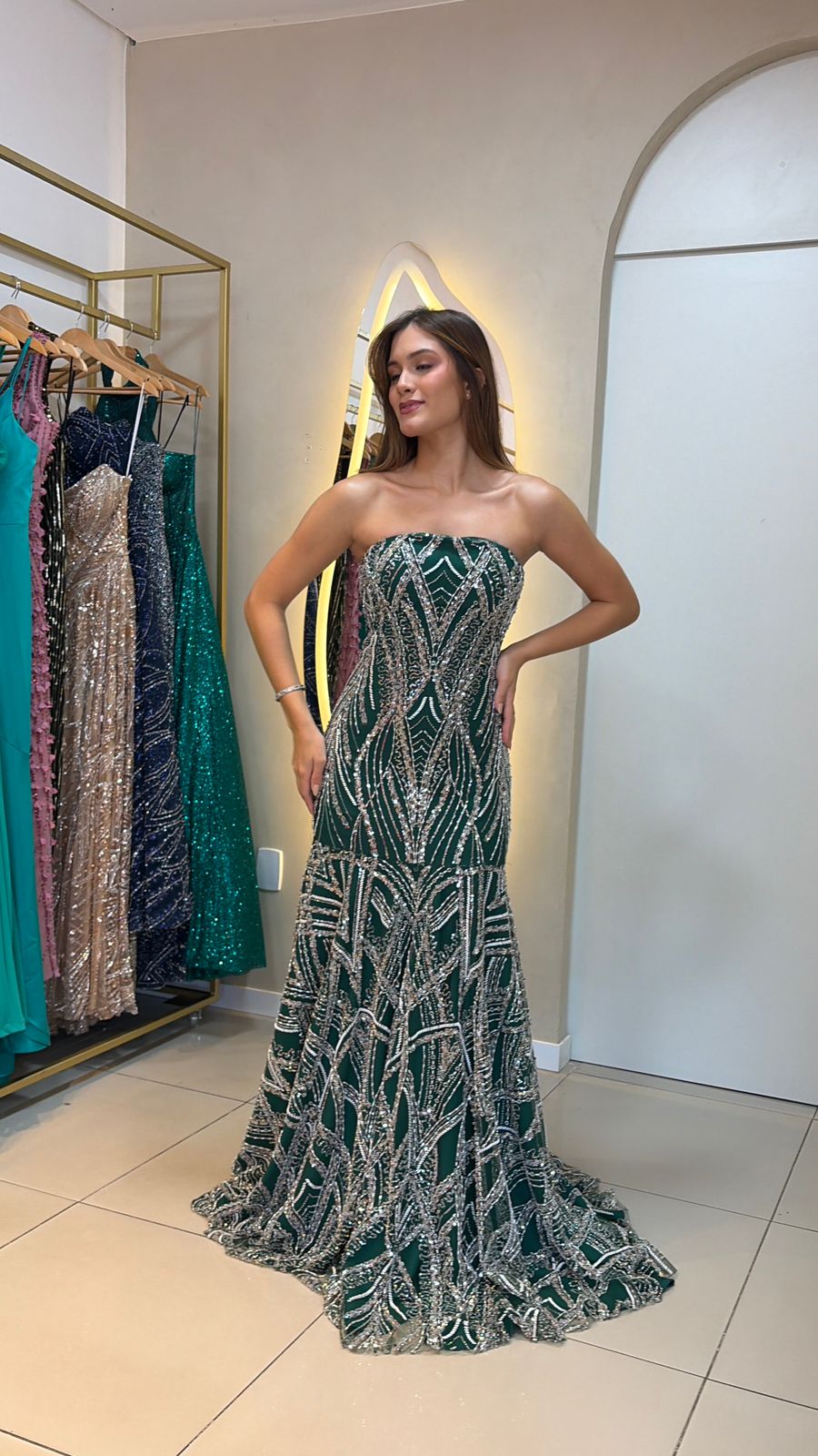 Vestido Pérola Verde - Sampaio Atelier Teresina