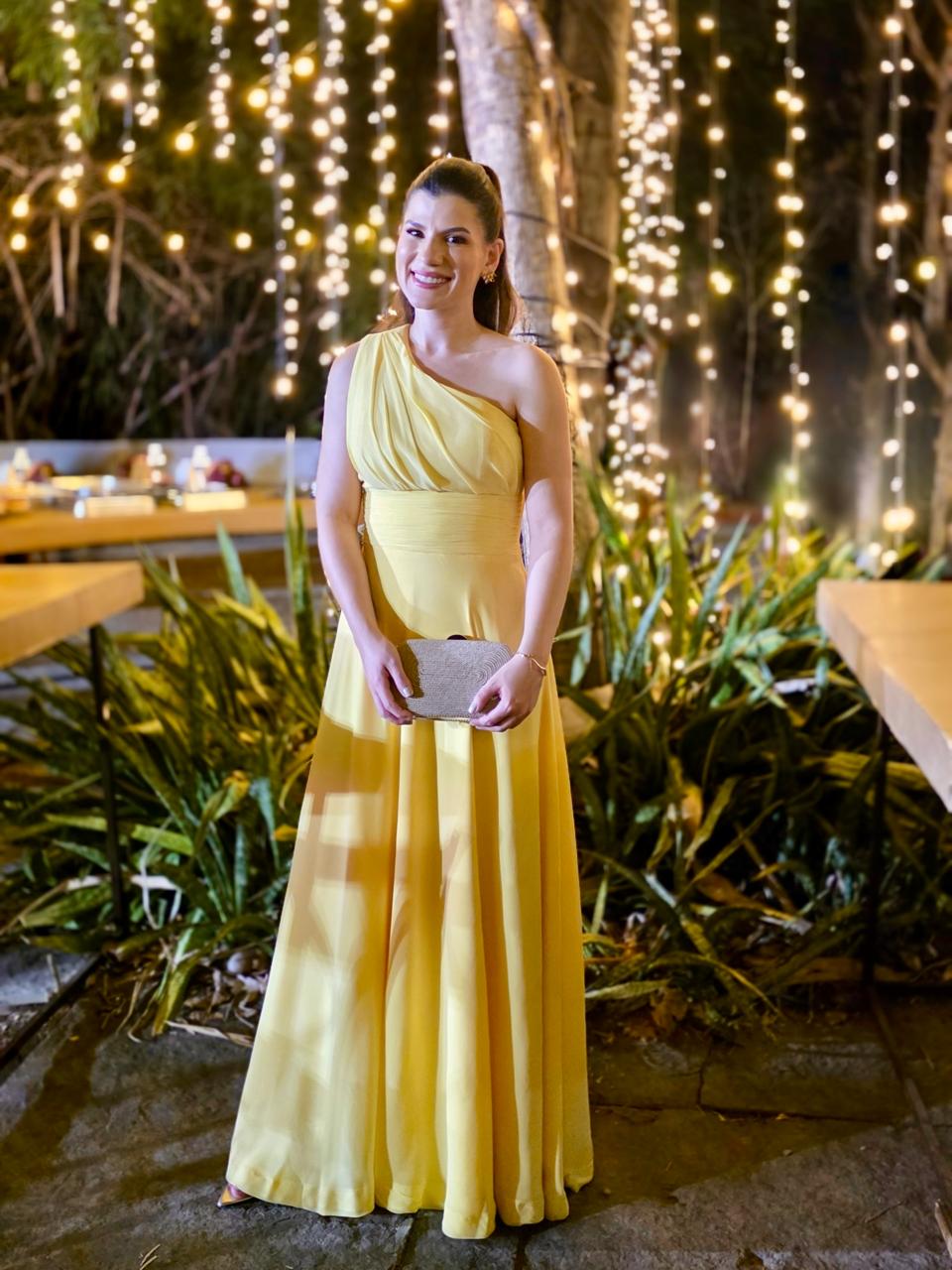 Vestido Mahilda amarelo - Sampaio Atelier Teresina