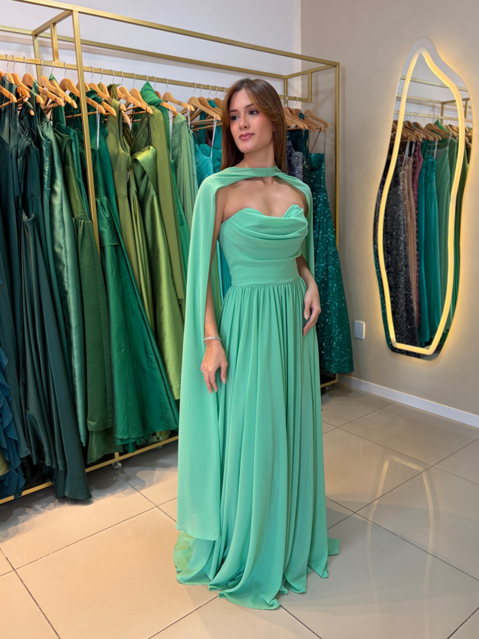 Vestido Patrícia Verde - Sampaio Atelier Teresina