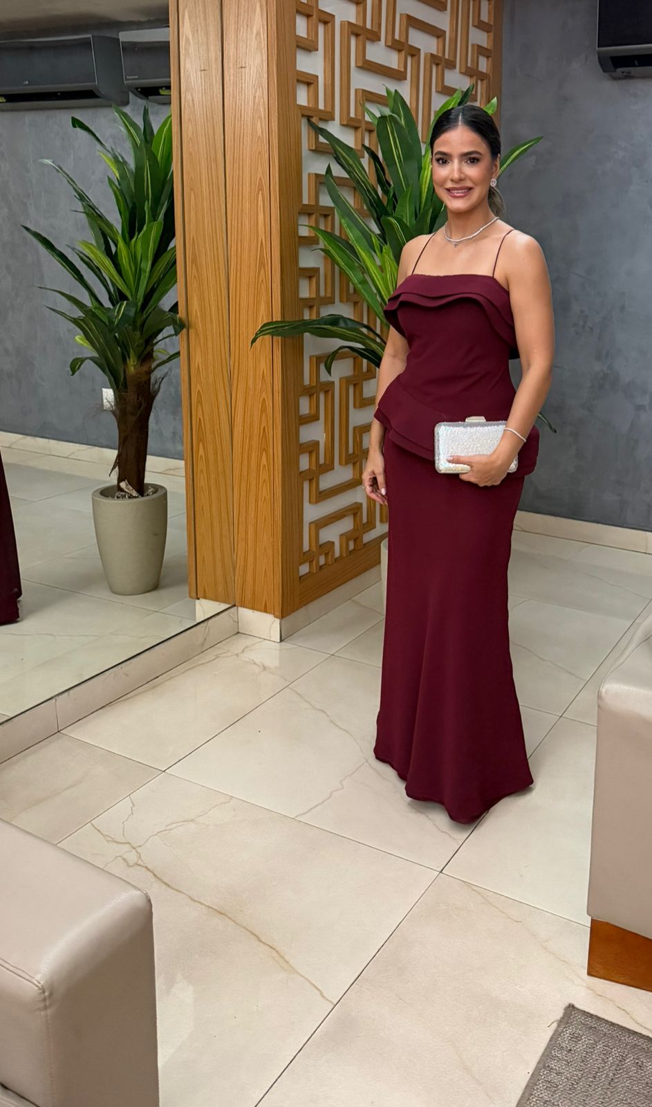 Vestido Luma Marsala - Sampaio Atelier Teresina