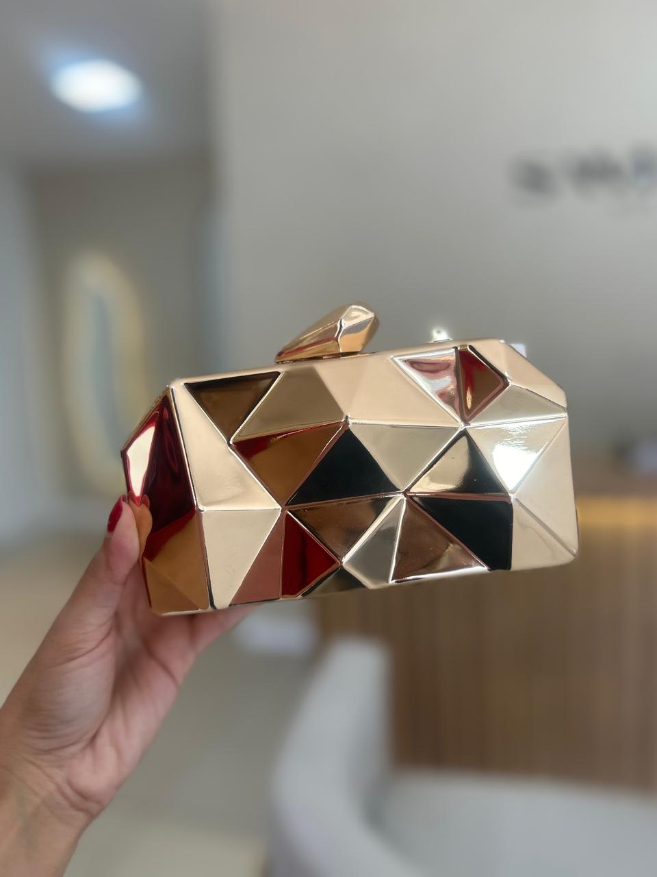 Bolsa Diamente Dourada - Sampaio Atelier Teresina