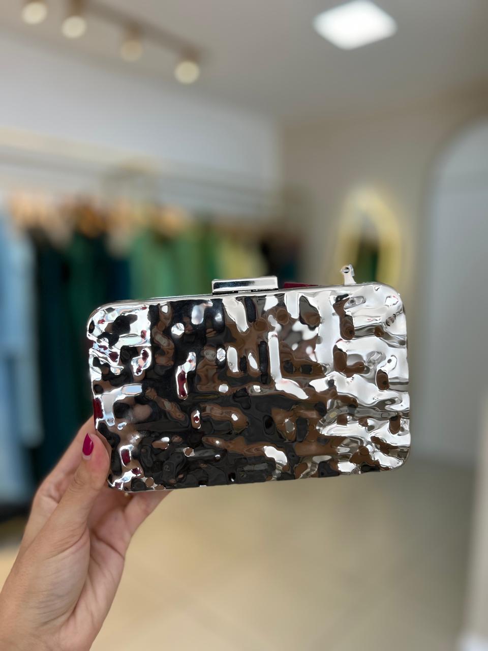 Bolsa Martelada Prata 2 - Clutchs para festa - Sampaio Atelier Teresina