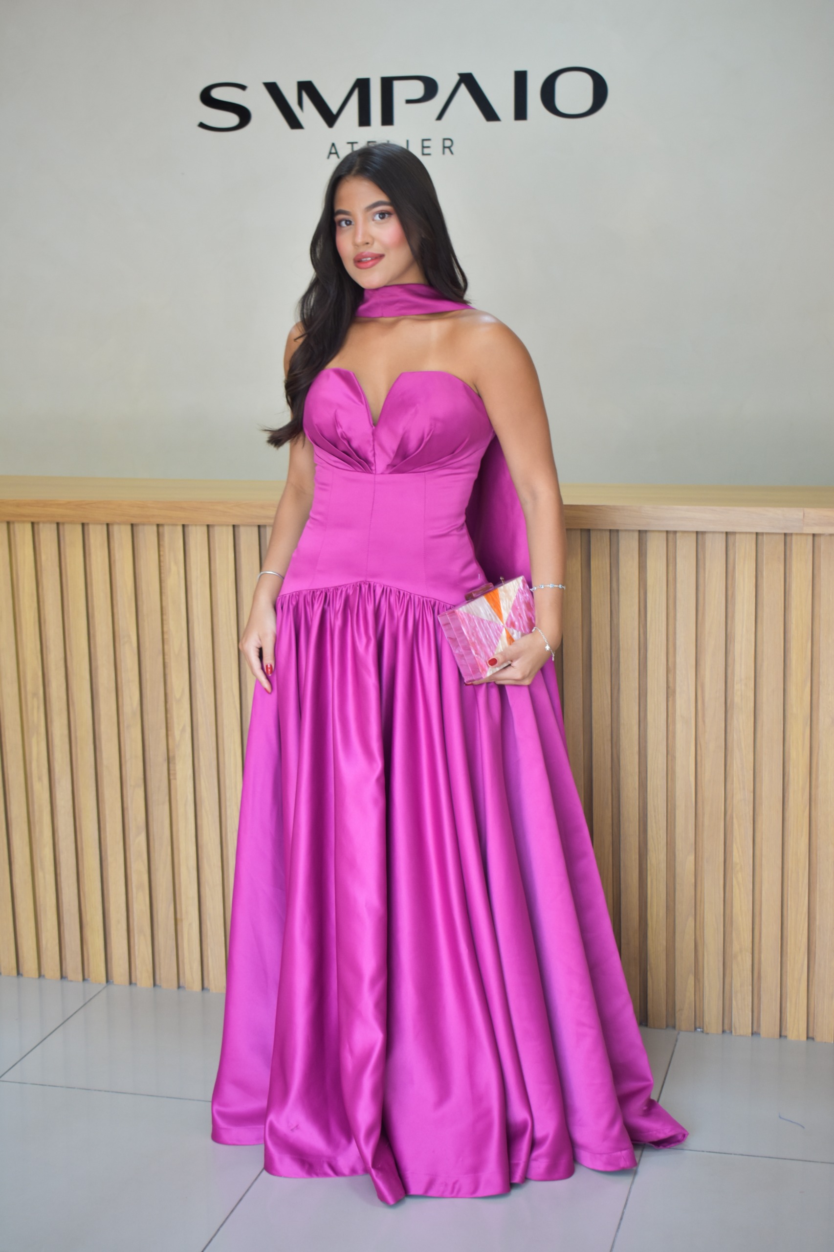 Vestido Emily Fúcsia - Sampaio Atelier Teresina