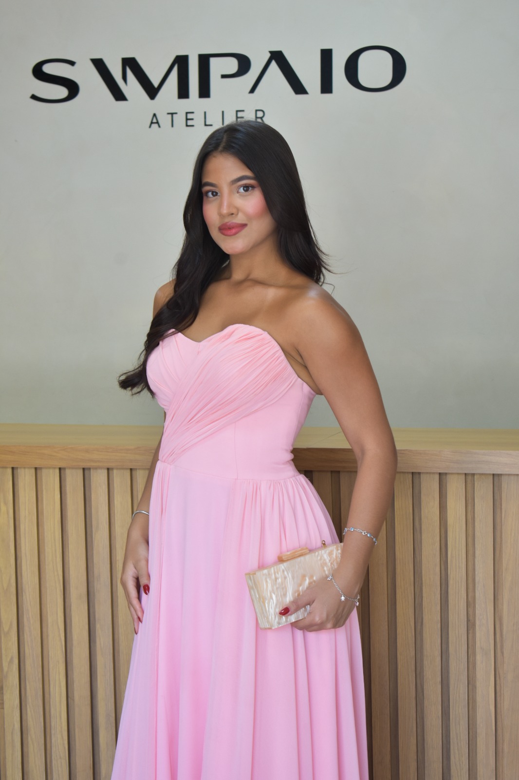 Vestido Pêssego - Sampaio Atelier Teresina