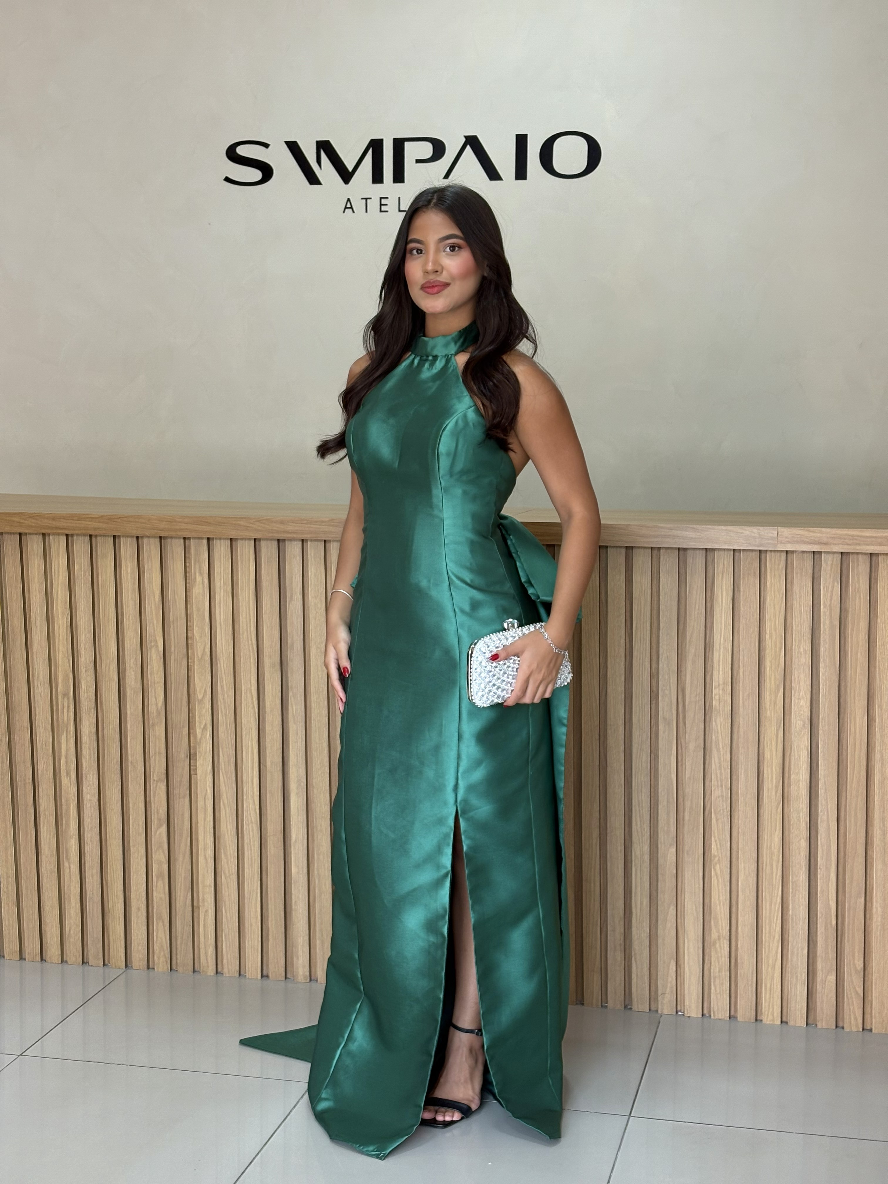 Vestido Fábia Verde - Sampaio Atelier Teresina