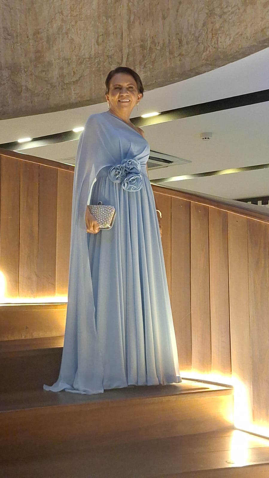 Vestido Carmem Azul - Sampaio Atelier Teresina